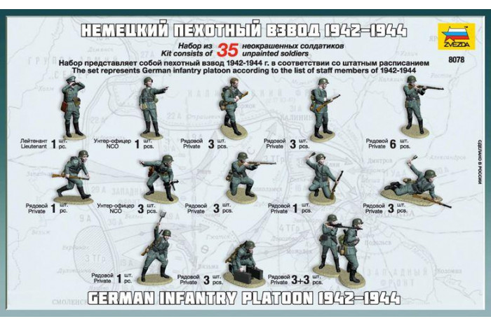 Wargames figurky 8078 - German Infantry WWII (1:72)