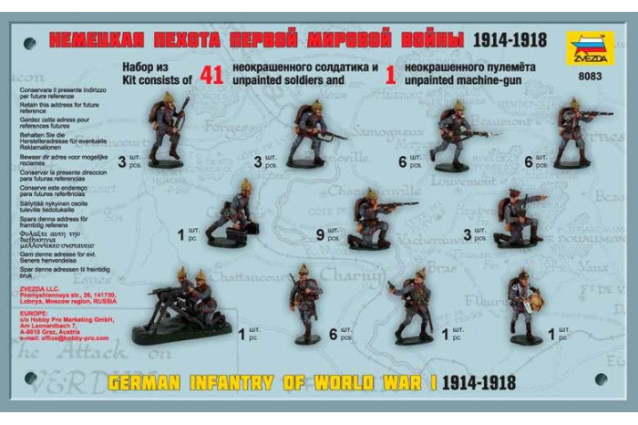 Wargames (WWII) figurky 8083 - German Infantry (1:72)