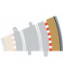 Rozšíření trati SCALEXTRIC C8239 - Border, Kerb & Barrier - Curve - R2 - 22.5DEG Outer