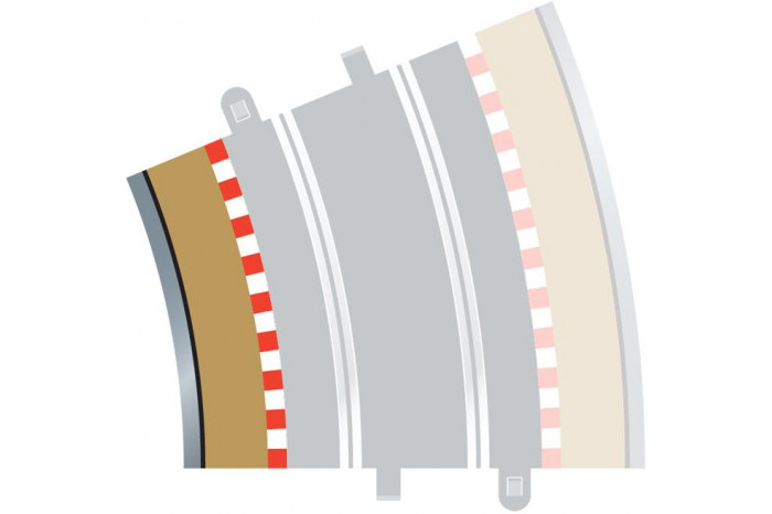 Rozšíření trati SCALEXTRIC C8282 - Border, Kerb & Barrier - Curve - R4 - 22.5DEG Inner