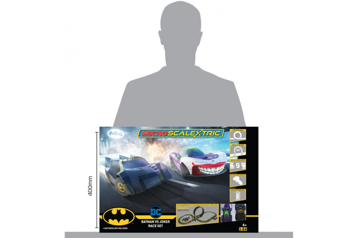 Autodráha MICRO SCALEXTRIC G1155M - Batman vs Joker (Battery Powered) (1:64)
