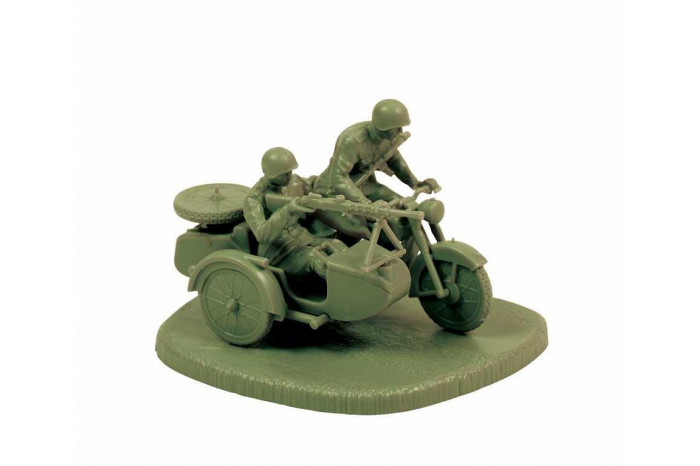 Wargames (WWII) figurky 6277 - Soviet M-72 Sidecar Motorcycle w/Crew (1:72)