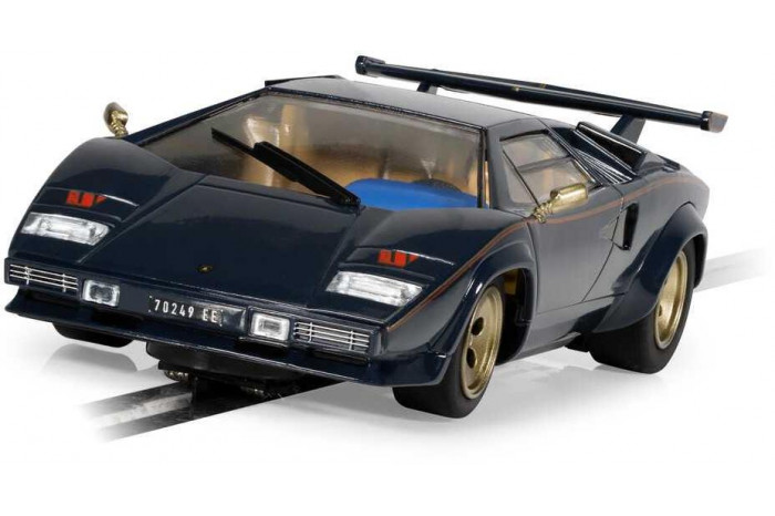 Autíčko Street SCALEXTRIC C4411 - Lamborghini Countach - Walter Wolf - Blue And Gold (1:32)