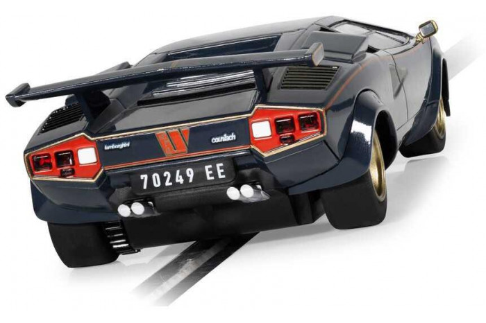Autíčko Street SCALEXTRIC C4411 - Lamborghini Countach - Walter Wolf - Blue And Gold (1:32)