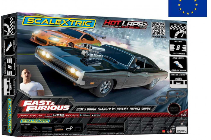 Autodráha SCALEXTRIC C1458P - Fast and Furious Hot Laps (1:32)