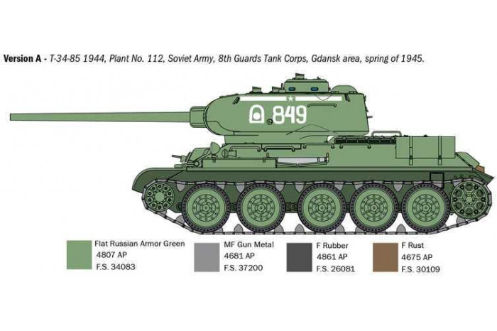 Model Kit tank 6758 - T34/85 Zavod 112 Mod. 1944 (1:35)