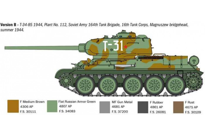 Model Kit tank 6758 - T34/85 Zavod 112 Mod. 1944 (1:35)