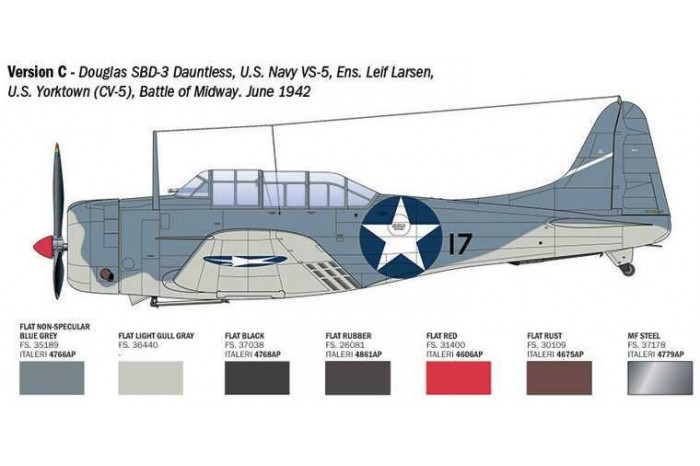 Model Kit letadlo 2841 - USN SBD-3 DAUNTLESS (1:48)