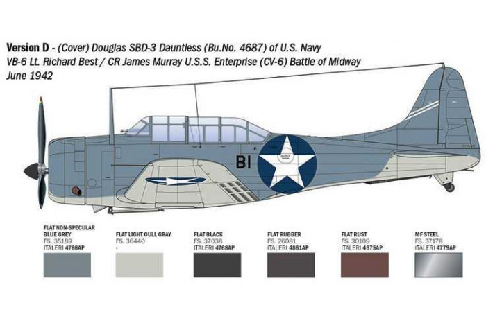 Model Kit letadlo 2841 - USN SBD-3 DAUNTLESS (1:48)