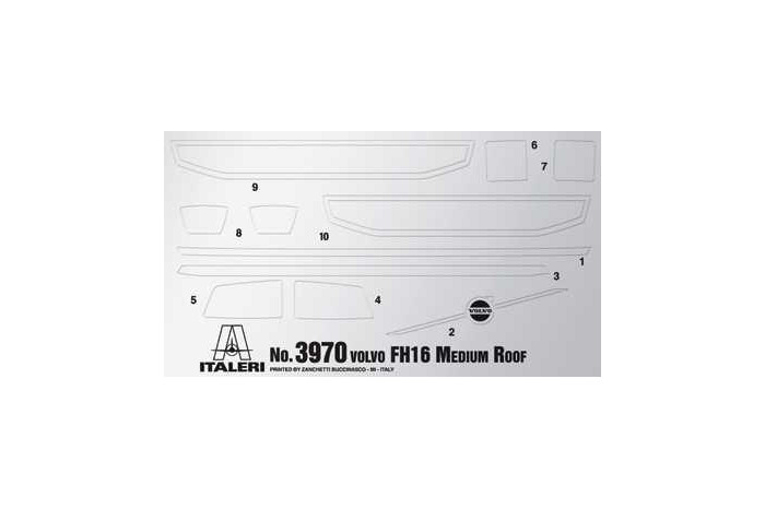 Model Kit truck 3970 - Volvo FH16 Medium Roof (1:24)