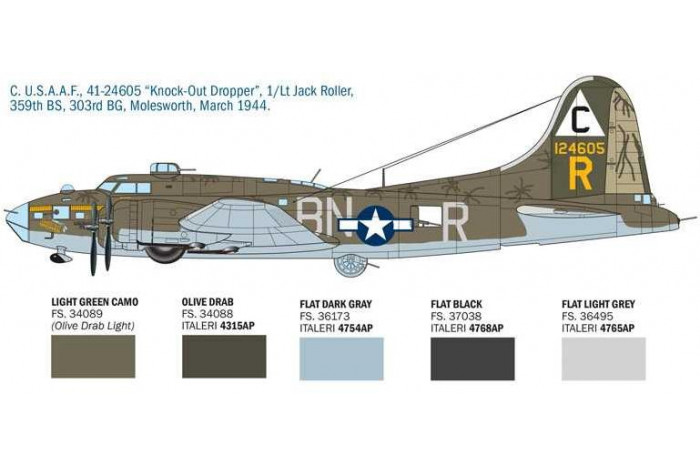 Model Kit letadlo 1487 - B-17F Flying Fortress (1:72)