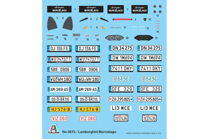 Model Kit auto 3672 - Lamborghini Murciélago (1:24)