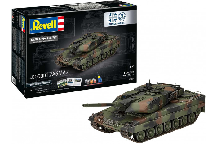Gift-Set tank 05631 - 70 Years Bundeswehr: Leopard 2 A6A2 (Exclusive Edition) (1:35)