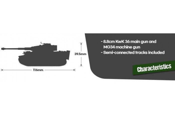 Model Kit tank 13431 - German Tiger I Version Late (1:72)