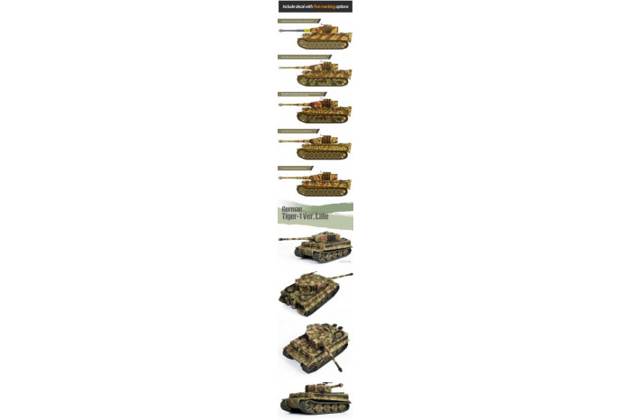Model Kit tank 13431 - German Tiger I Version Late (1:72)