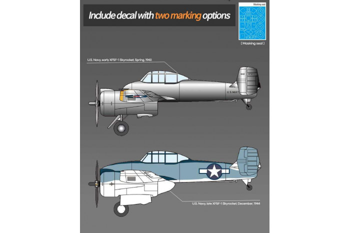 Model Kit letadlo 12363 - USN XF5F-1 Skyrocket (1:48)