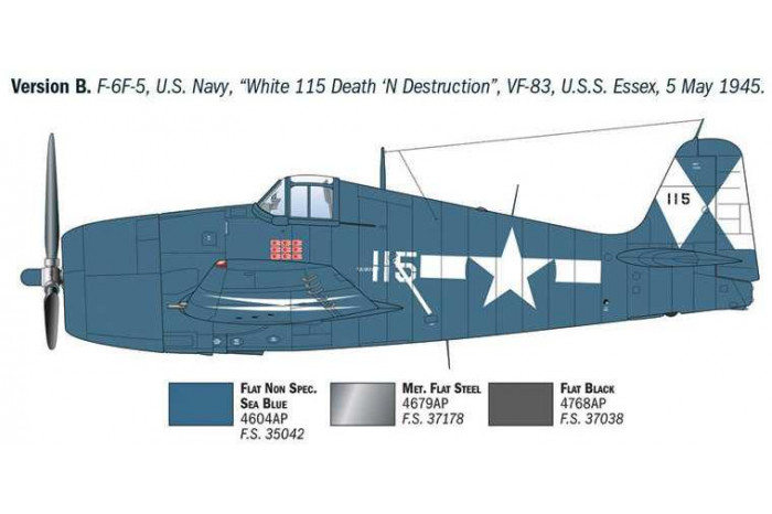 Model Kit letadlo 91213 - F6F-3/5 Hellcat (1:72)