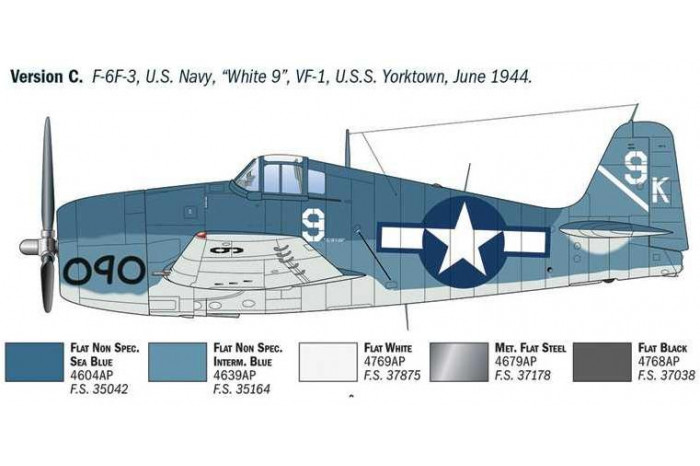 Model Kit letadlo 91213 - F6F-3/5 Hellcat (1:72)