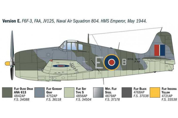 Model Kit letadlo 91213 - F6F-3/5 Hellcat (1:72)