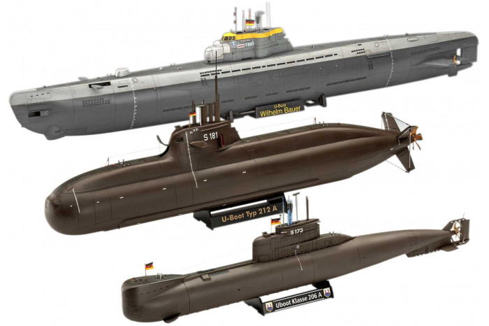 Plastic ModelKit ponorky 05186 - 70 Years Bundeswehr:Wilhelm Bauer,Type 206A,Class2 (1:144)