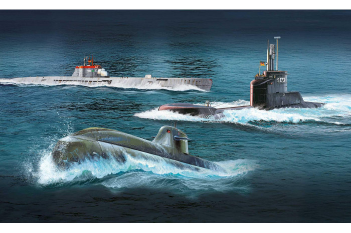 Plastic ModelKit ponorky 05186 - 70 Years Bundeswehr:Wilhelm Bauer,Type 206A,Class2 (1:144)