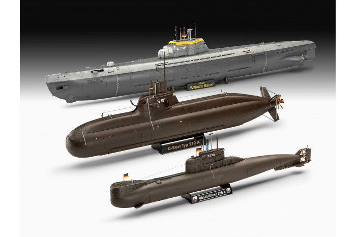 Plastic ModelKit ponorky 05186 - 70 Years Bundeswehr:Wilhelm Bauer,Type 206A,Class2 (1:144)