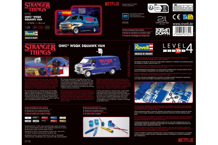 Plastic ModelKit STRANGER THINGS auto 07732 - GMC® WSQK Squawk Van (1:25)