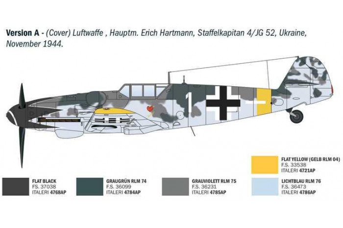 Model Kit letadlo 1483 - Bf 109 G-2/G-6 Aces (1:72)