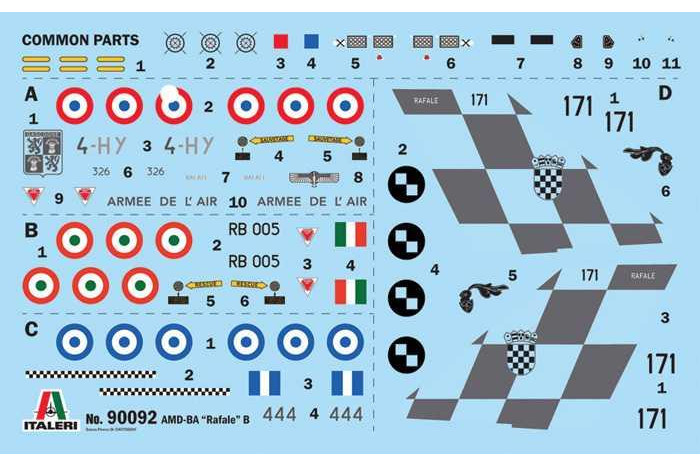 Model Kit letadlo 90092 - Rafale B (1:72)