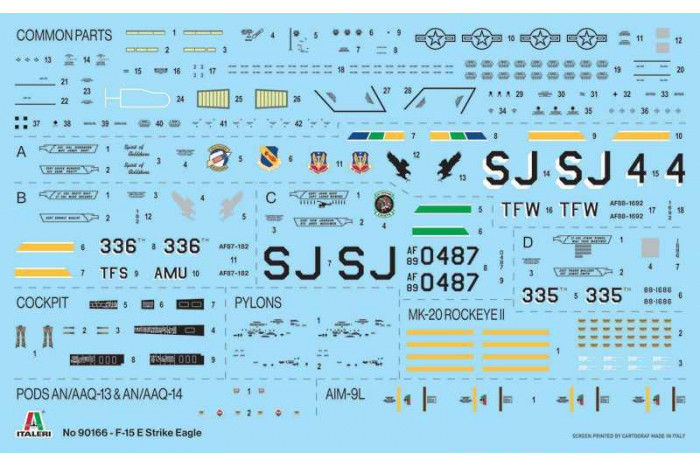 Model Kit letadlo 90166 - F-15E Strike Eagle (1:72)