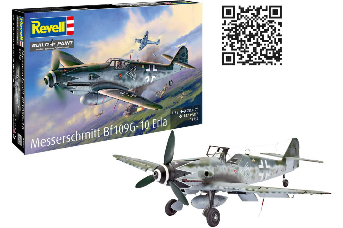 Plastic ModelKit letadlo 03752 - Messerschmitt Bf109G-10 Erla (1:32)