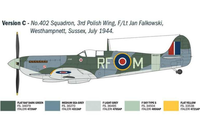 Model Kit letadlo 2843 - Spitfire Mk. IX Aces (1:48)