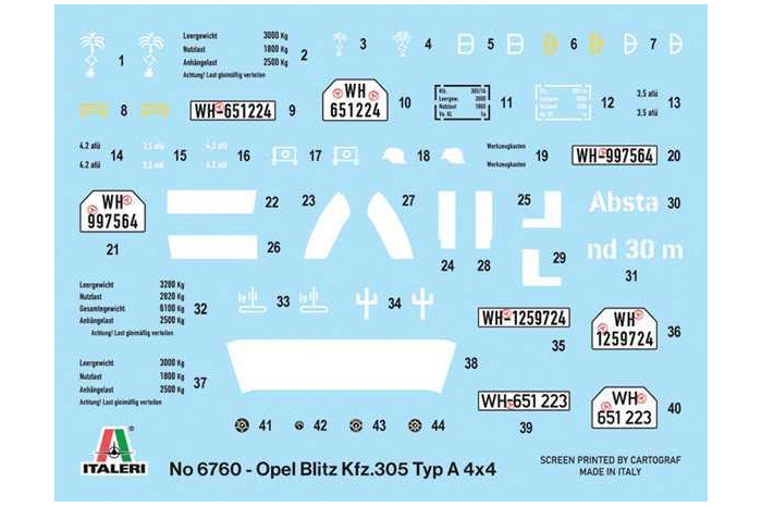 Model Kit military 6760 - Kfz. 305 Opel Blitz Typ A 4x4 (1:35)
