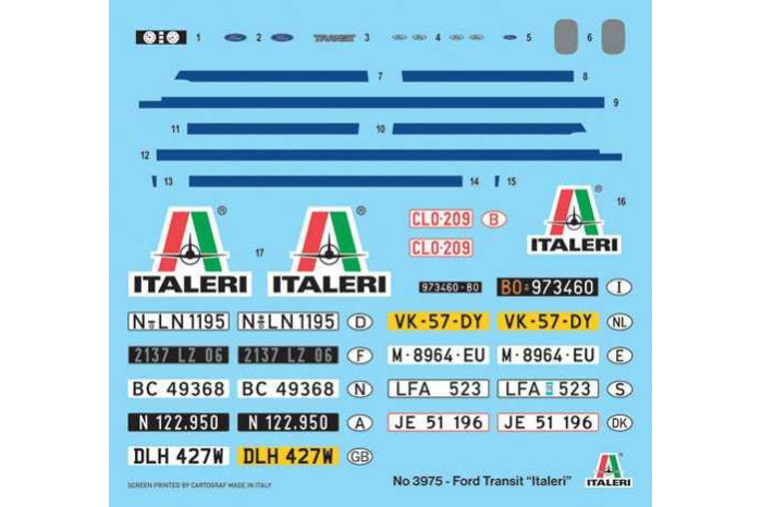 Model Kit auto 3975 - Ford Tranzit "Italeri" (1:24)
