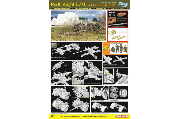 Model Kit military 6522 - PaK 43/3 L/71 MIT BEHELFSLAFETTE (1:35)