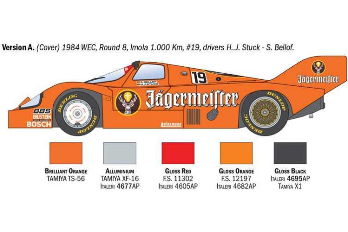 Model Kit auto 3678 - Porsche 956 Jagermeister (1:24)