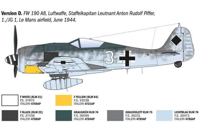 Model Kit letadlo 1490 - Focke-Wulf Fw 190 A-8/F Aces (1:72)