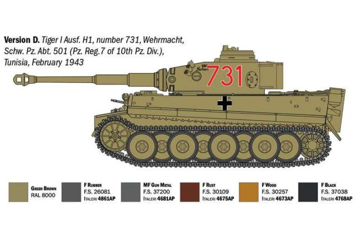 Model Kit tank 6767 - Pz. Kpfw. VI Tiger I Ausf. E/H1 (1:35)