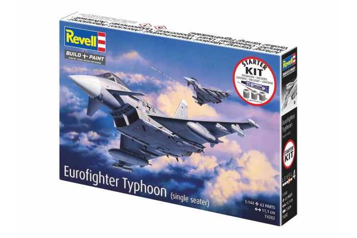 Starter Kit letadlo 74282 - Eurofighter Typhoon (single seater) (1:144)
