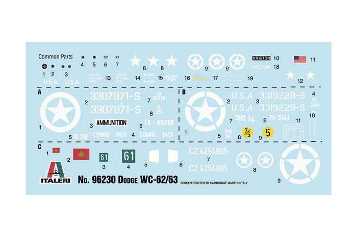 Model Kit military 96230 - Dodge WC62 1 1/2t 6x6 Truck (1:35)