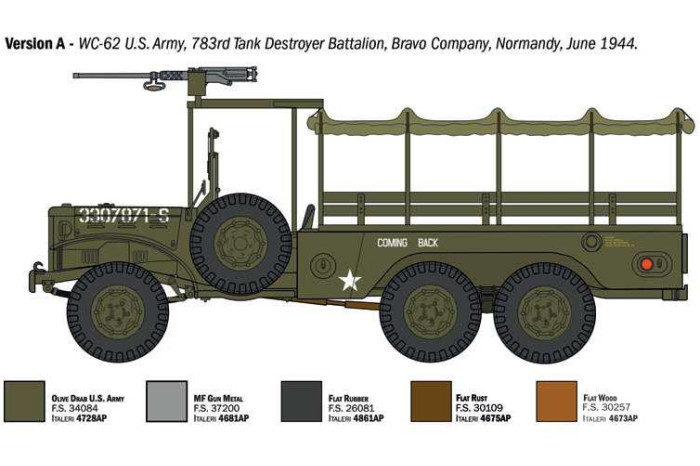 Model Kit military 96230 - Dodge WC62 1 1/2t 6x6 Truck (1:35)