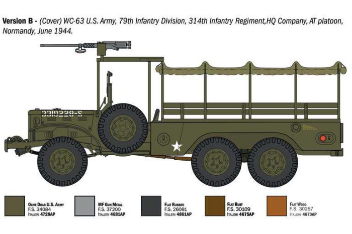 Model Kit military 96230 - Dodge WC62 1 1/2t 6x6 Truck (1:35)