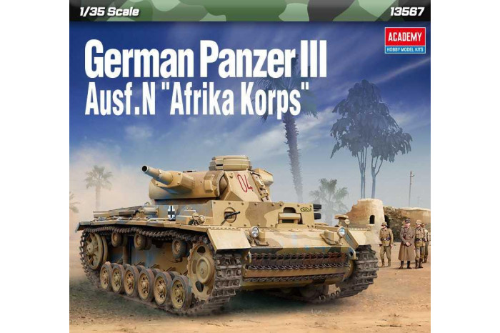 Model Kit tank 13567 - Panzer III Ausf.N. Afrika Korps (1:35)