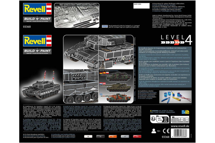 Plastic ModelKit tank 03368 - Leopard 2A4 - Special Decoration 40th Anniversary (1:35)