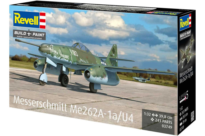 Plastic ModelKit letadlo 03749 - Messerschmitt Me262A-1a/U4 (1:32)