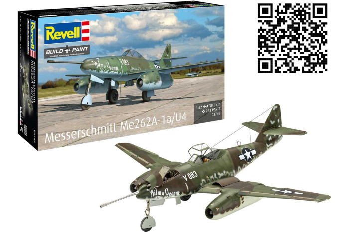 Plastic ModelKit letadlo 03749 - Messerschmitt Me262A-1a/U4 (1:32)