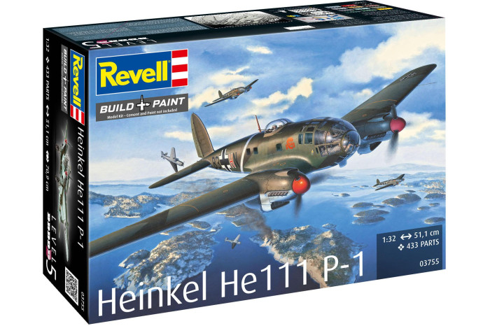 Plastic ModelKit letadlo 03755 - Heinkel He 111P-1 (1:32)