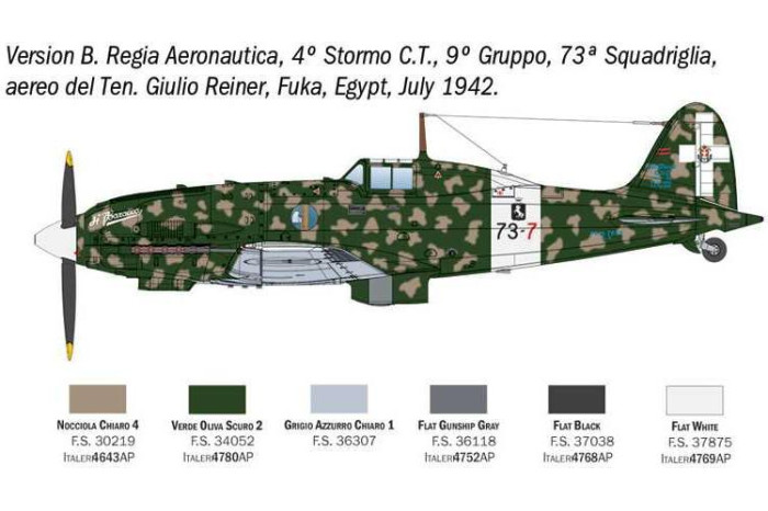 Model Kit letadlo 2840 - MC.202 Folgore (1:48)