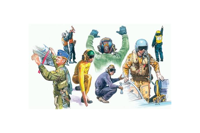 Model Kit figurky 1246 - NATO PILOTS AND GROUND CREW (1:72)
