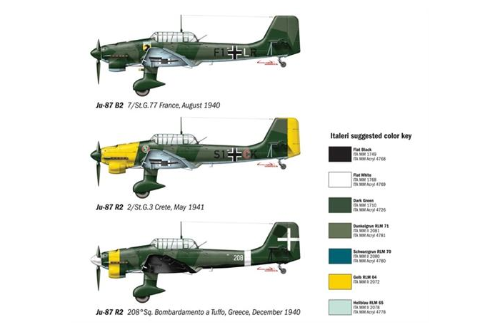 Model Kit letadlo 1292 - JU-87 B-2/R-2 STUKA (1:72)